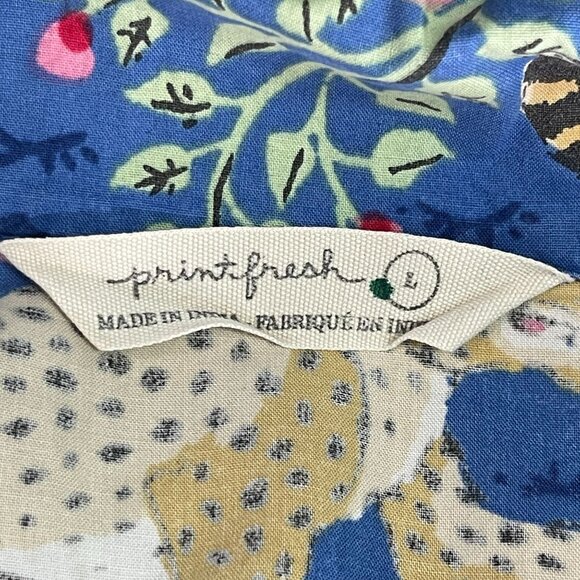 Printfresh Blue Leopard Pajama Top L - Picture 11 of 11